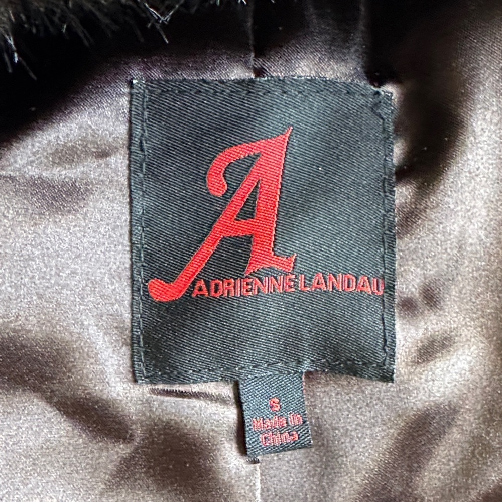 Adrienne Landau Dark Brown Faux Fur Vest Size S - Picture 9 of 13